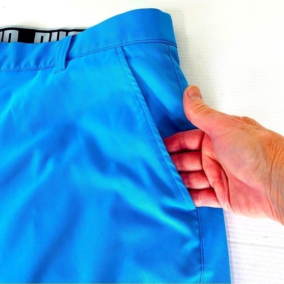 Puma Light Blue Golf Shorts Size 40W - Picture 3 of 8